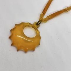 本べっ甲　 本鼈甲　花甲白甲　大ぶりデザイン　ネックレス　ヴィンテージ 本べっ甲 ネックレス | iichi 日々の暮らしを心地よくする