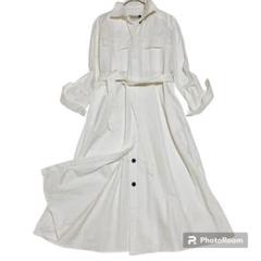 新品 ZARA SRPLS スプリングコート 白 ZARA SRPLS ザラ サープラス シャツワンピース スプリングコート