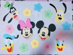 ディズニー 壁面 飾り ハンドメイド 保育 ミッキー ミニー 花