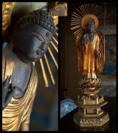2022年最新】江戸時代 木彫 仏像の検索結果 - メルカリ 安い大人気 江戸~明治時代 木彫り金箔 厨子 阿弥陀如来造像 仏像 仏教古美術 彫刻/オブジェクト