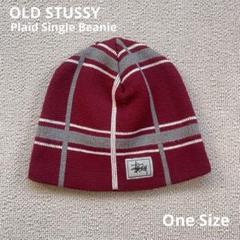 希少】90s ~ 00s OLD STUSSY チェック シングル ビーニー - メルカリ
