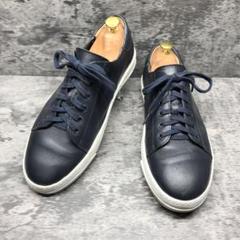 A.P.C.【43】レザースニーカー レースアップ ネイビー