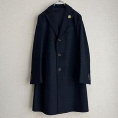 最新入荷 高級】LARDINI グレンチェック チェスターコート ウール ジャケット・アウター