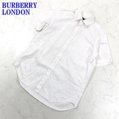 バーバリーロンドン 半袖シャツ 白 ピンク コットン系 41 C3506