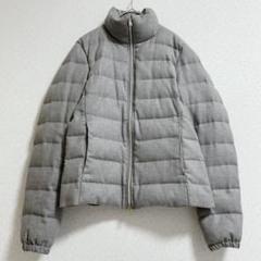 HERNO ヘルノ　ダウンジャケット　ウール　カシミヤ　シルク　グレー　44 HERNO ヘルノダウンジャケットウールカシミヤシルクグレー44