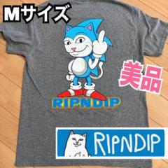 RIPNDIP リップンディップ ソニック Tシャツ ネコ　Mサイズ　グレーのサムネイル