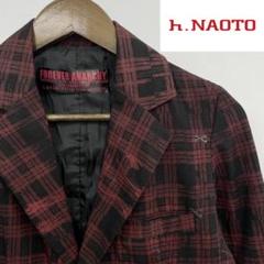 h.NAOTO エイチナオト アナーキー チェックジャケット スカル S～M相当