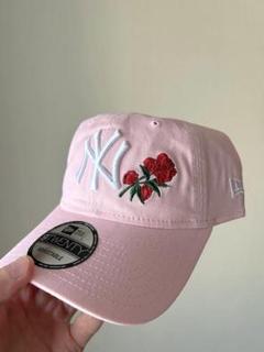 花柄ベースボールキャップ 9TWENTY MLB Flower Embroidery ニューヨーク・ヤンキース