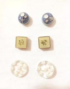貝殻✳︎海✳︎陶器ピアスセット