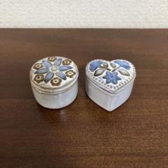 【レトロ】陶器　ミニ小物入れ　2個セット