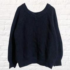 ビス ローゲージニット セーター 前後2Way ストレッチ ベーシックカラー