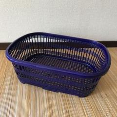 レトロ　かご　脱衣かご 昭和レトロ・レトロポップ・ビニール編みカゴの2段BOXラック