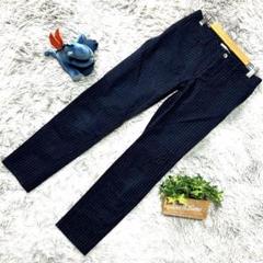 美品❗️【LEPSIM】レプシィム ストライプカジュアルパンツ(L)紺色