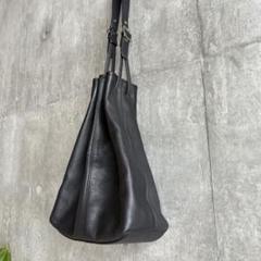 【希少】コーチ オールドショルダーバッグ 黒 ブラック 巾着 バケツ 4151 貴重】オールドコーチ 巾着 レザーショルダーバッグ COACH 4151
