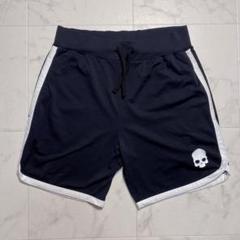 HYDROGEN テニス ハーフパンツ ブラック スカルプリント　L