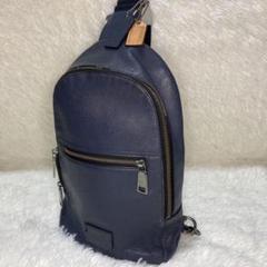 未使用品 COACH コーチ ボディバッグ グレー/ネイビー COACH（ショルダーバッグ）のフリマアイテム一覧