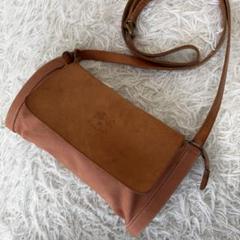 IL BISONTE✨フラップサコッシュ　レザー×キャンバス　型押しロゴ　金具 IL BISONTE✨フラップサコッシュ レザー×キャンバス 型押しロゴ