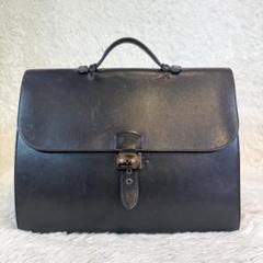美品✨エルメス ビジネスバッグ サックアデペッシュ シルバー金具 ブラック