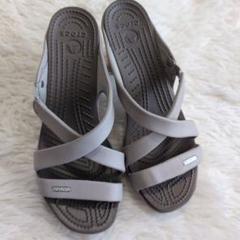 希少　クロックス　サイプラス　アイボリー　W8 クロックスW8 crocs サイプラス サンダル ホワイト