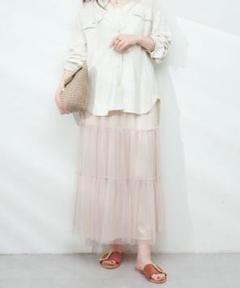 【natural couture】チュールティアードスカート