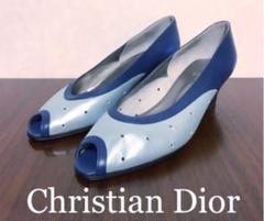 Christian Dior バイカラー レザーパンプス 5 1/2 未使用