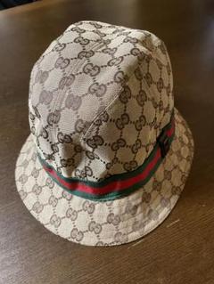 GUCCI GGパターン バケットハット　ベージュ、ブラウン　58M Gucci GGパターン バケットハット美品 入れ物無し レディース