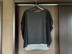 BEAMS HEART ストライプインナー付きトップス　ビームス　重ね着トップス BEAMS HEART ストライプインナー付きトップス ビームス 重ね着