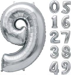 番号風船ナイン風船 数字風船 ナンバーバルーン 9 誕生日 バースデー