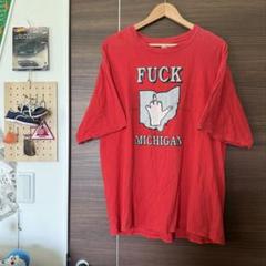 00s GILDAN fuck Tシャツ バックプリント 赤 アメカジ