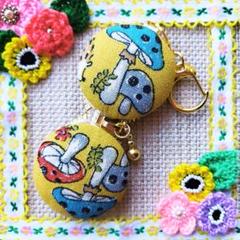 キノコ柄マカロンコインケース④