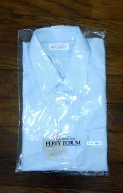 新品　未使用　メンズ　カッターシャツ　半袖　Lサイズ　水色系　紳士服