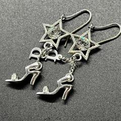 Dior ディオール ピアス パンプス GP ラインストーン Christian Dior クリスチャンディオール ピアス Dロゴ ライン