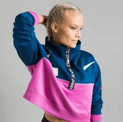 NIKE PRO DRI-FIT ハーフジップ ハイネックスウェット 短丈 M