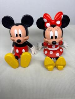 中古 ビンテージ ミッキー＆ミニー＆ドナルド＆プルート ソフビ ４体セット 2体セット☆三菱銀行 ミッキーマウス・ミニー ソフビ人形 貯金