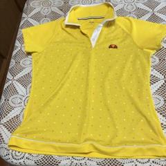 ellesse イエロー ドット柄 ポロシャツ M