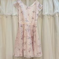 〖当時品〗LIZLISA ホワイトレースリボンノースリーブワンピース リズリサ リボンブローチワンピース ホワイト レース｜Yahoo