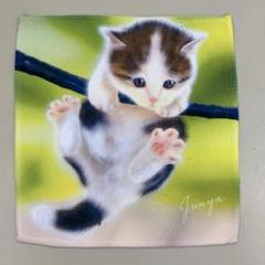 【あと2枚】子猫 萌獣 ミニタオル／リアル絵：がんばれ！！のサムネイル