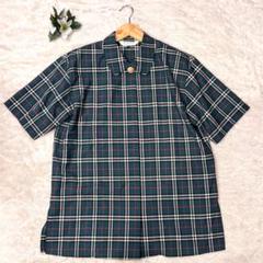 Burberry ヴィンテージ ノバチェック ブラウス グリーン サイズ11