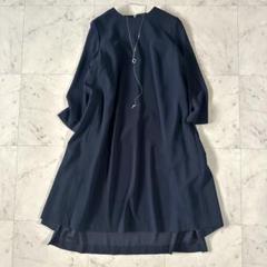 極美品♪アドーア ドライジョーゼットワンピース バックジップ オーケージョン 極美品♪アドーア ドライジョーゼットワンピース バックジップ