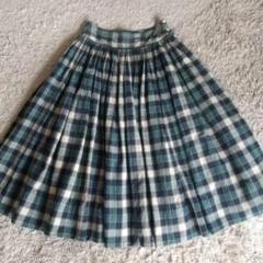 ❇️45rpm ❇️　チェック　スカート　茶系　インディゴ 海外輸入】 ❇️45rpm ❇️ チェック スカート 茶系 インディゴ