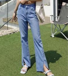 SHEIN シーイン DAZY スリット ストレート ジーンズ デニム M