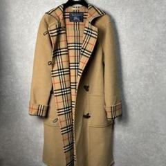 美品　バーバリー ロングコート　ダッフル　カシミヤ混　ノバチェック　キャメル 美品 バーバリー ロングコート ダッフル カシミヤ混 ノバ