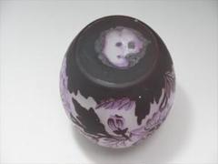 【証明書】エミールガレ 花器 花瓶 カメオ彫り 被せガラス