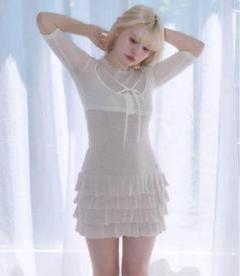 andmary sophia frill set dress beig - メルカリ
