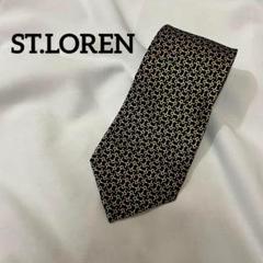 ST.LOREN シルクネクタイ　総柄　イタリア製　メンズ　紳士　派手デザイン