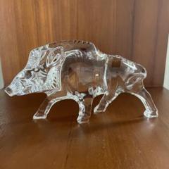 バカラ Baccarat 干支 猪クリスタルガラス