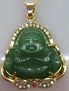 和田玉 ロシア碧玉 布袋弥勒 ネックレス1400-5/5のサムネイル