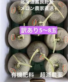 訳あり北海道富良野メロン赤肉 5～7玉（8kg〜)有機肥料 農家直送（29) 北海道富良野メロン赤肉 4～7玉高級有機肥料 超減農薬 8kg超（71
