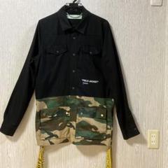 OFF-WHITE｜ブラックミリタリージャケット（マーブルストーン柄） 2025年最新】OFF-WHITE カラー：ブラック系 ミリタリー