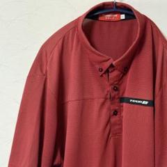 ブリヂストンゴルフ ウェアm半袖 ポロシャツ レッド メンズ XLサイズ